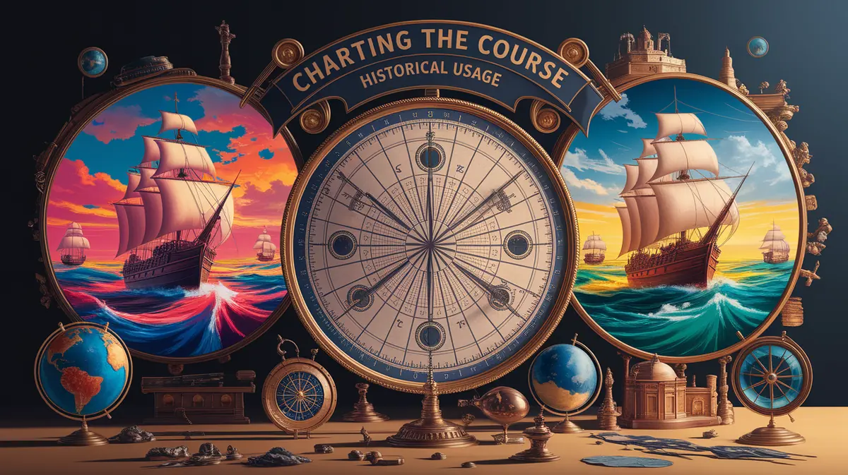 A conceptual illustration representing Charting the Course: Historical Usage. Visualize the main ideas: . Creative but clear representation of the concept. Style: photorealistic. high quality, detailed, professional, clean composition, good lighting, sharp focus, well-composed. high quality, professional, detailed, well-composed